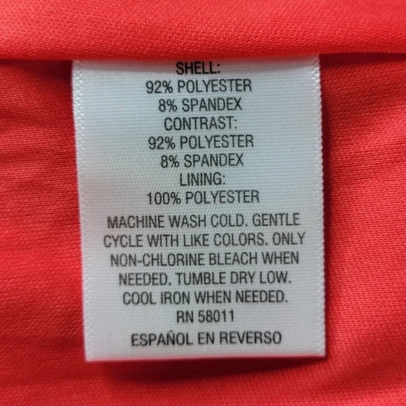 Thalia Sodi Eyelet Dress XL Red Hibiscus Bloom Spaghetti Straps Back Zip New - Picture 7 of 10